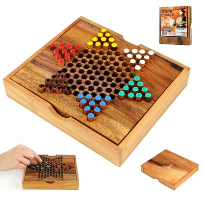 Logica Spiele Art. Sternhalma - Brettspiel aus Edlem Holz - Mehrspieler Strat...