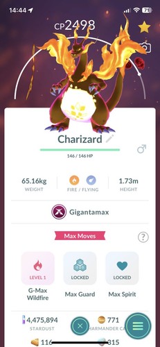 Gigantamax Charizard - Pokémon Trade Go - 第 1/1 張圖片