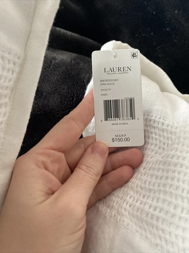 Ralph Lauren Juego de 2 Almohadas Blancas - Elegante Decoración del Hogar, Calidad de Diseñador Foto 2 de 4