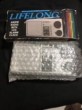 Vintage Portable Lifelong AM/FM Radio With LCD Alarm Clock New in Box