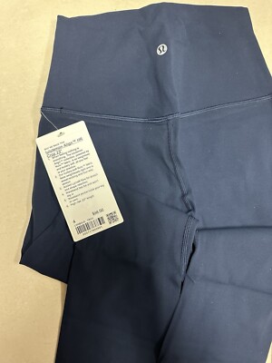 Lululemon Align High Rise Leggings Women 4 True Navy Crop 23'' Nulu Yoga NWT $98