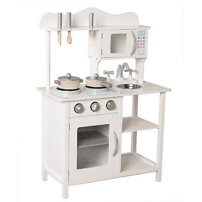 white wooden kids kitchen