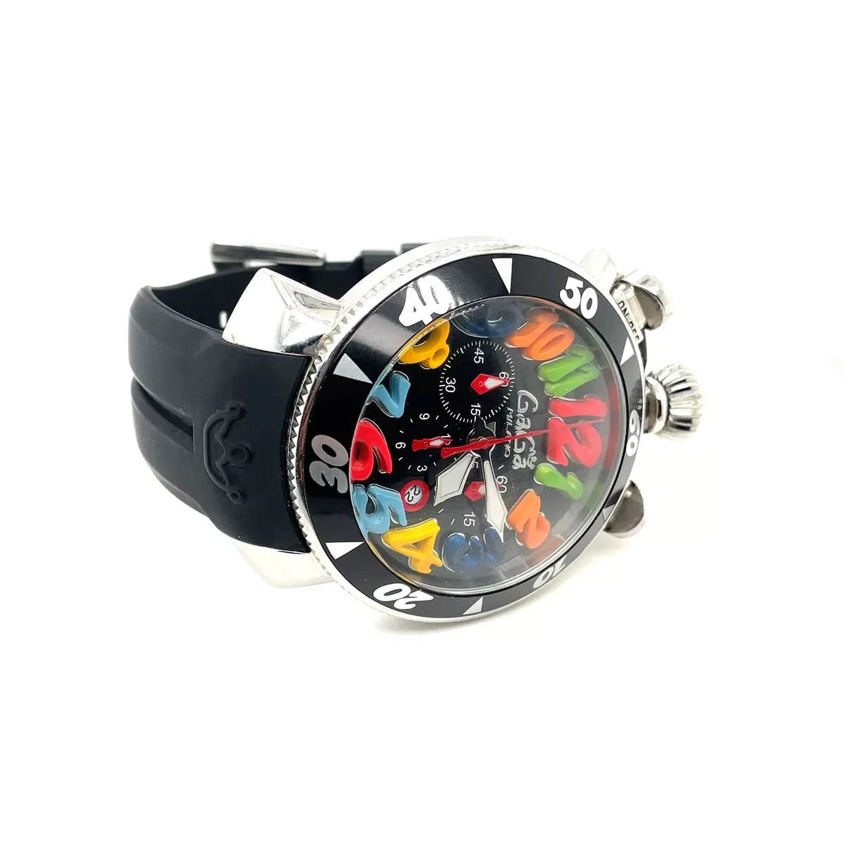 GaGa Milano Manuale 48mm watch with black rubber band
