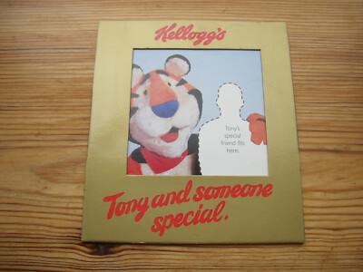 Vintage Kellogg's Müsli Werbe Bilderrahmen Tony Tiger Frosties Kühlschrankmagnet