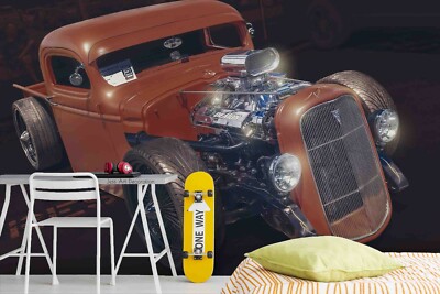 3D Classic Antique Car Engine Wallpaper Wall Murals Removable Wallpaper 855