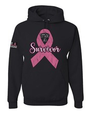 Pink Im A Breast Cancer Survivor Unisex Graphic Hoodie Sweatshirt