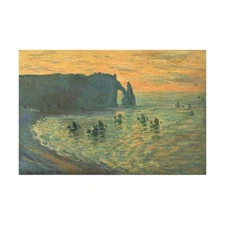 Claude Monet - The rocks of Etreta Hand-painted Oil Painting Wall Art