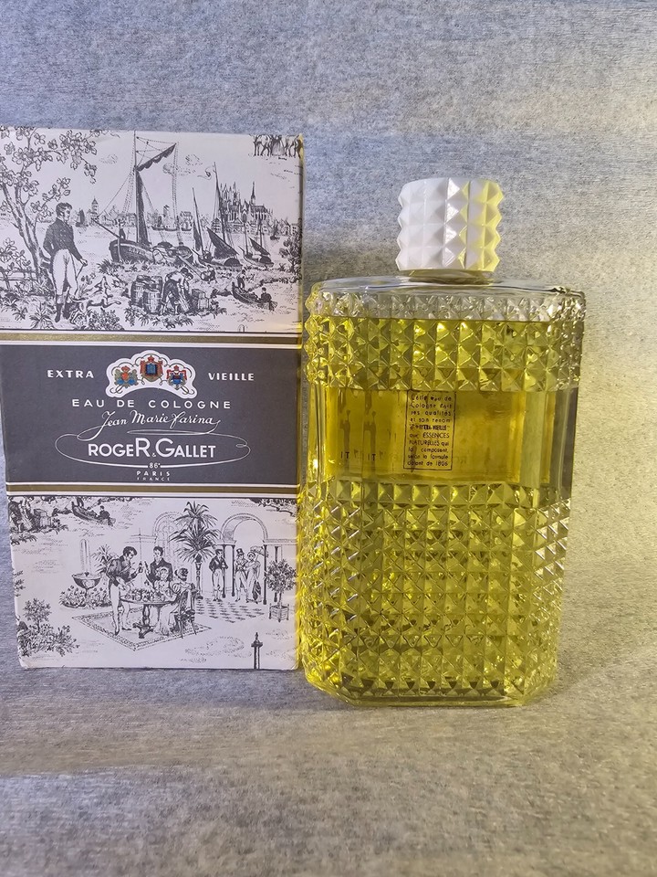 Parfum Vintage Roger & Gallet - Eau De Cologne Extra Vieille - 200ml - Boîte Métal Décorative