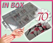 BELLISSIME TIP TIPS MANI DECORATE IN BOX RICOSTRUZIONE UNGHIE GEL UV NAIL ART