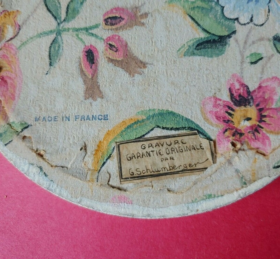 Schlumberger Framed Set Shabby Chic Wall Decor Art Print Colour Gravure