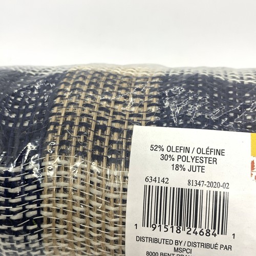 Celebrate It Fall Mesh 10"x19ft Blue White Beige Plaid NEW - Picture 4 of 5