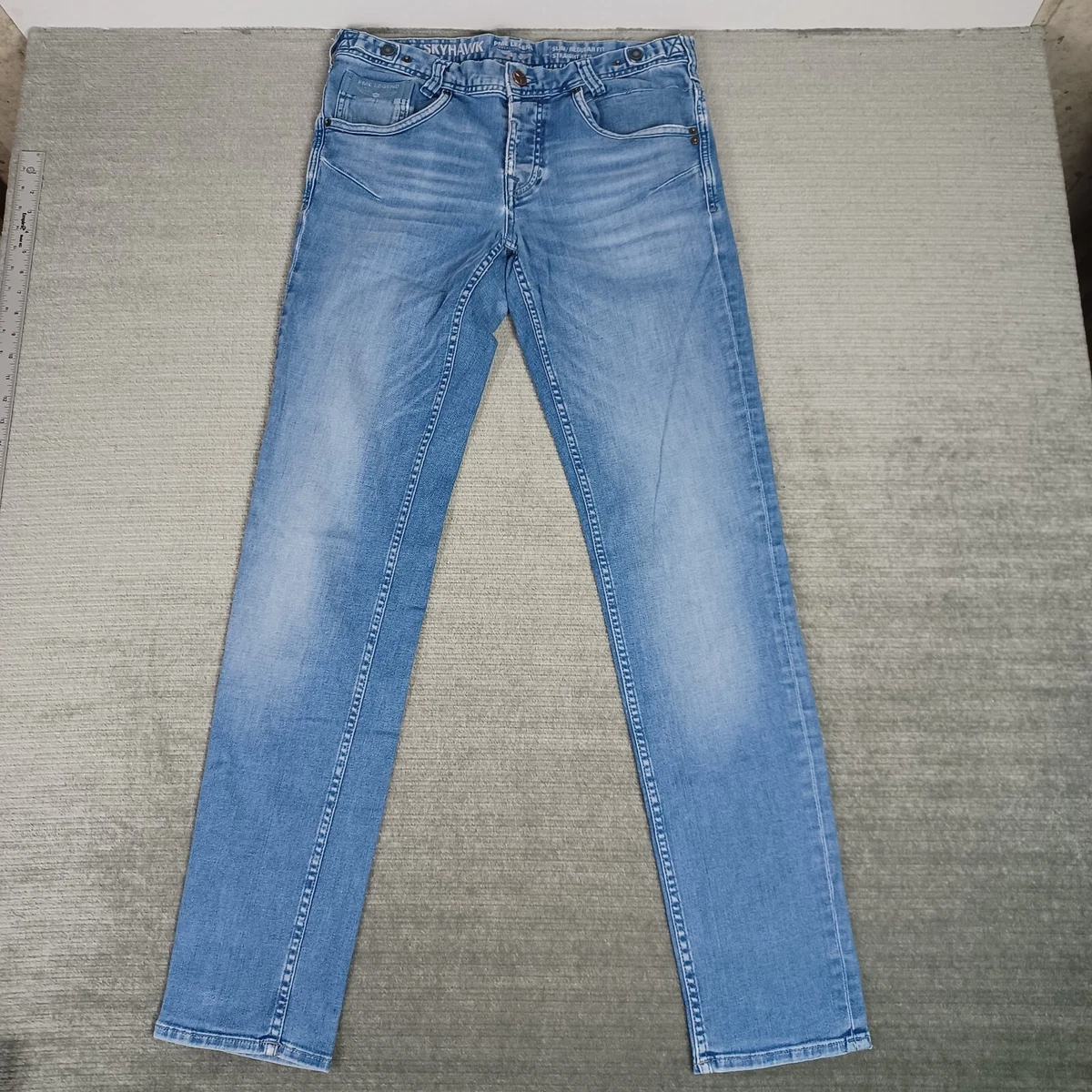 PME Legend Men\'s Jeans Size 33/34 Blue Slim Regular Fit Straight Leg Light  Wash | eBay