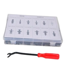 350pcs Auto Car Bumper Retainer Clips Kit Fastener Remover Push Pin Rivet Screw