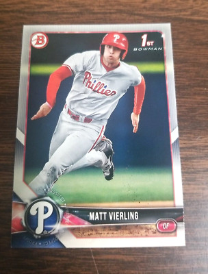 MATT VIERLING 2018 1st BOWMAN DRAFT CARD BD-2 PHILLIES (FIRST ROOKIE BASE)