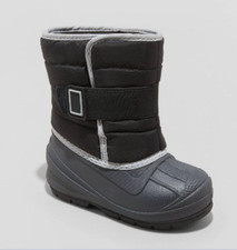 Toddler Boy's-Dane Black Waterproof Thermolite Winter Boots-Cat  Jack