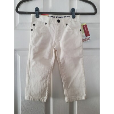 Mossimo supply Co kids white skinny crop jeans size 4