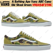 A Bathing Ape Vans ABC Camo Old Skool Green VN0A54F37BE Men's Size