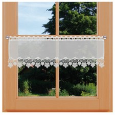 Feenhaus-Spitzengardine Jolanda natur Landhaus-Scheibengardine Plauener Spitze