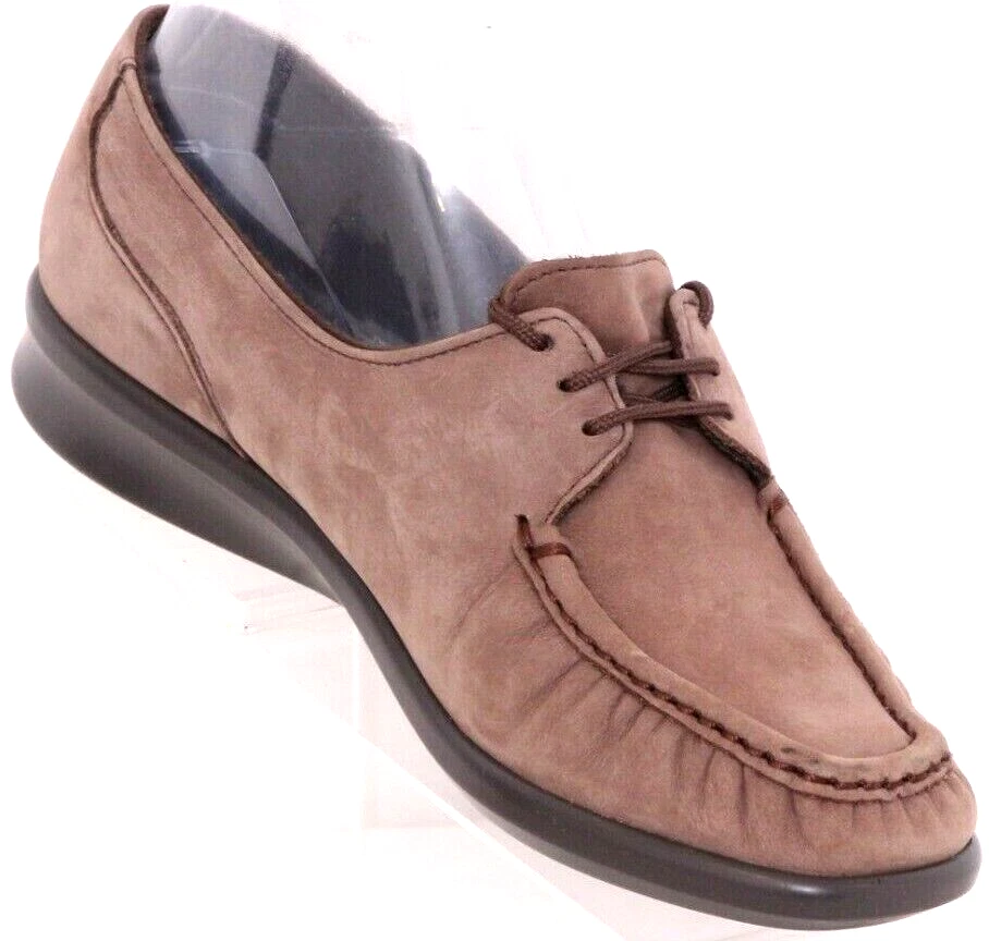 Zapatos Mocasines SAS Petra Marrón Gamuza Sin usar, Puntera con Cordones Trípode Cómodos Para Mujer 6,5 M Foto 2 de 4