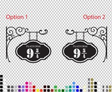 Platform 9 3/4 Wall Door Decal Car Window Removable Vinyl Harry Potter Decor