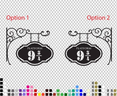 ATOZDECO Platform 9 3/4 Sticker Harry Potter Decor Decal Wall Door Car Window Kids