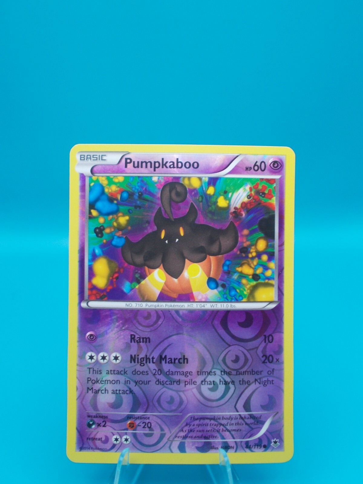 Pumpkaboo 44/119 XY-Phantom Forces Pokémon TCG Reverse Holo Lightly Played