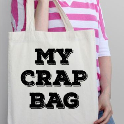 My Crap Bag Beuteltasche Neu Shopper Geschenk Lustig Neu Mama Mutter Einkaufstasche Shopper Tasche
