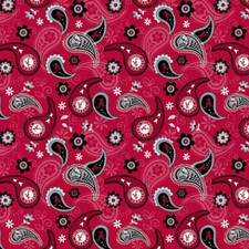 NCAA University of Alabama Paisley AL-1200 Cotton Fabric by the Yard