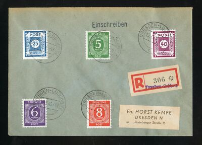 SBZ Nr.50G III u.a. KEMPE-R-ORTS-BRIEF DRESDEN 15.3.1946 !!! (960499)