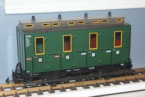 LGB 3050 Coach, Spoked Metal Wheels and Lights
