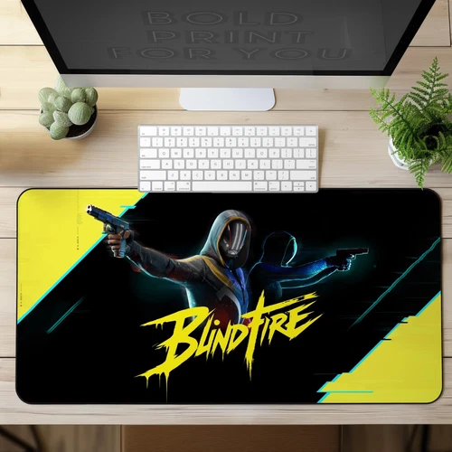 Blindfire Desk Mat, gaming mouse mat, Funny gaming mousepad XXL Desk Pad