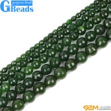 Faceted Taiwan Jade Round Beads For Jewelry Making Strand 15" Bracelet Necklace