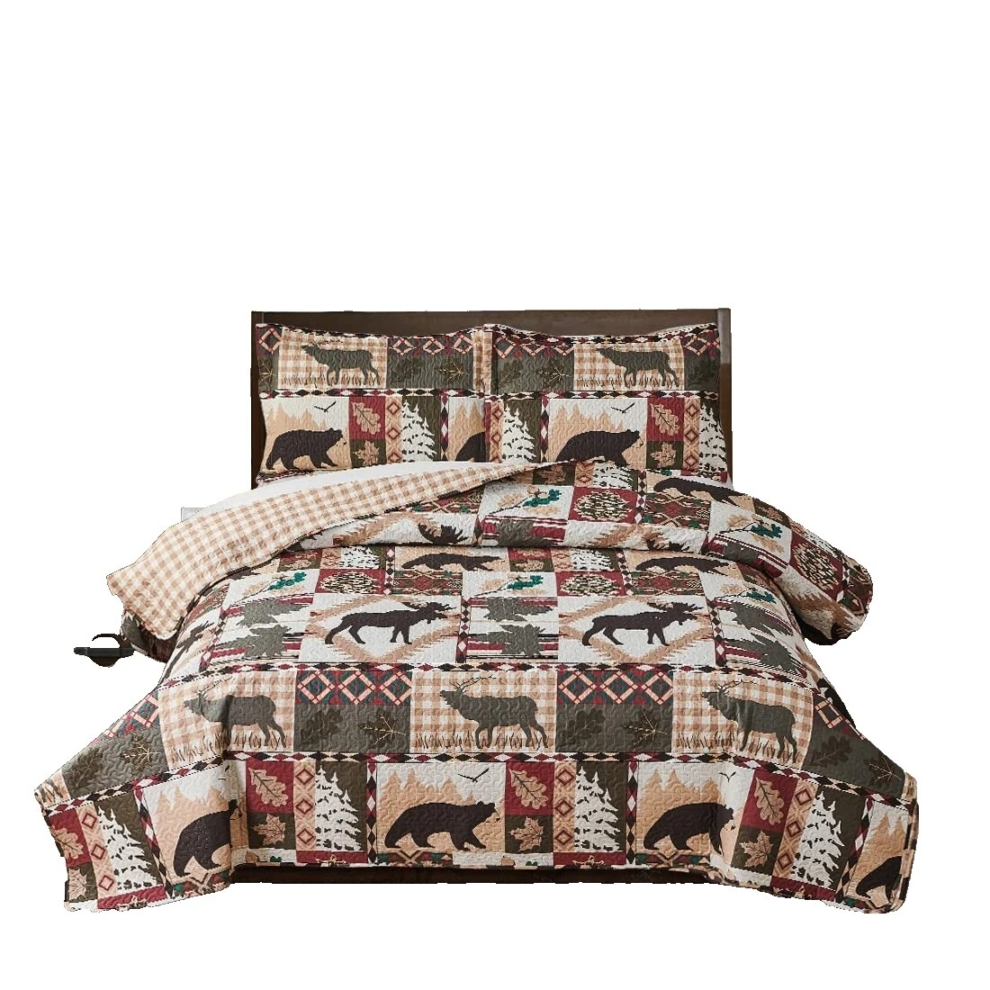 Edredones Rústico/primitivo de poliéster, colchas y cobertores para cunas