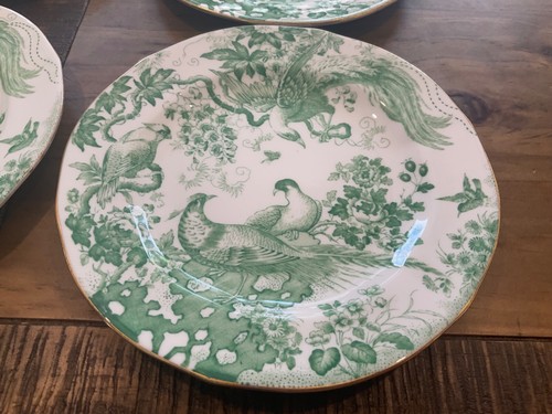 Vintage Royal Crown Derby England Aves pattern 5 side plates Asiatic pheasants - Picture 3 of 9