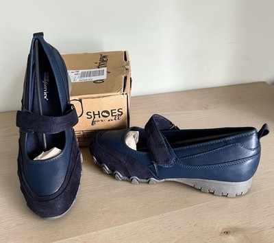 Comfortview Women's Basil Mary Jane Sneaker Shoes Navy Blue SIZE 9.5 WIDE