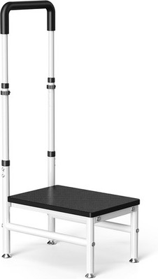 Step Stool with Handle for Adults and Seniors, Heavy Duty One Step Wooden