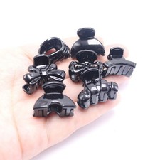 20 Assorted Black Plastic Mini Hair Claw Clamp Clips Bangs clips For Women Girls