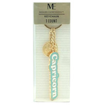 Capricorn Zodiac Keychain Metal and Enamel Modern Expressions 5". NEW IN BOX