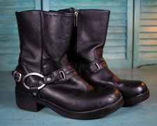 Harley-Davidson Women's 8.5M Christa Black Harness Biker Motorcycle Boots 85298