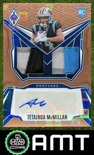 Tetairoa McMillan 2025 Panini Phoenix 51/199 Dual RC Patch Auto Bronze Pandora