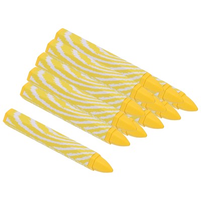 Lumber Marking Crayons, 12 Pack 4.1''x0.6'' Hex Wax Tire Drawing Crayons Yellow