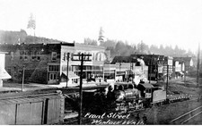 Front Street Railroad Train Winlock Washington WA - Reprint