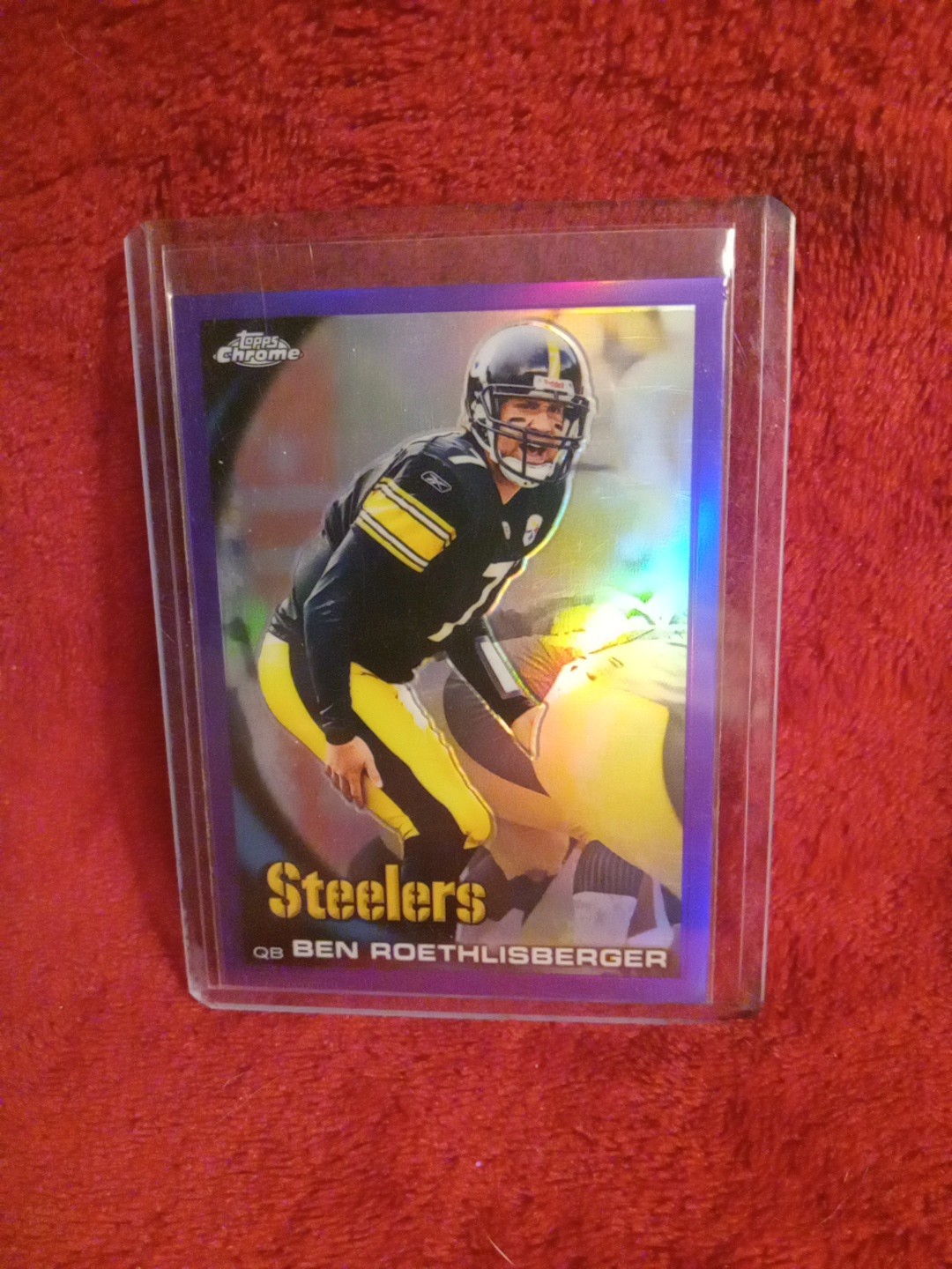 2010 Topps Chrome #C132 Ben Roethlisberger Purple Refractor 70/555