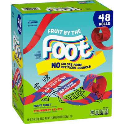Fruit By The Foot Berry Tie-Dye & Strawberry Variety Pack 48 Count