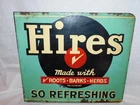 VINTAGE HIRES ROOT BEER FLANGE SIGN - 100% ORIGINAL - BN6 - MADE IN U.S.A. #2