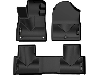 Husky WeatherBeater Front/2nd Row Floor Mats 3pc Fits 2023-2026 Honda Pilot Blk