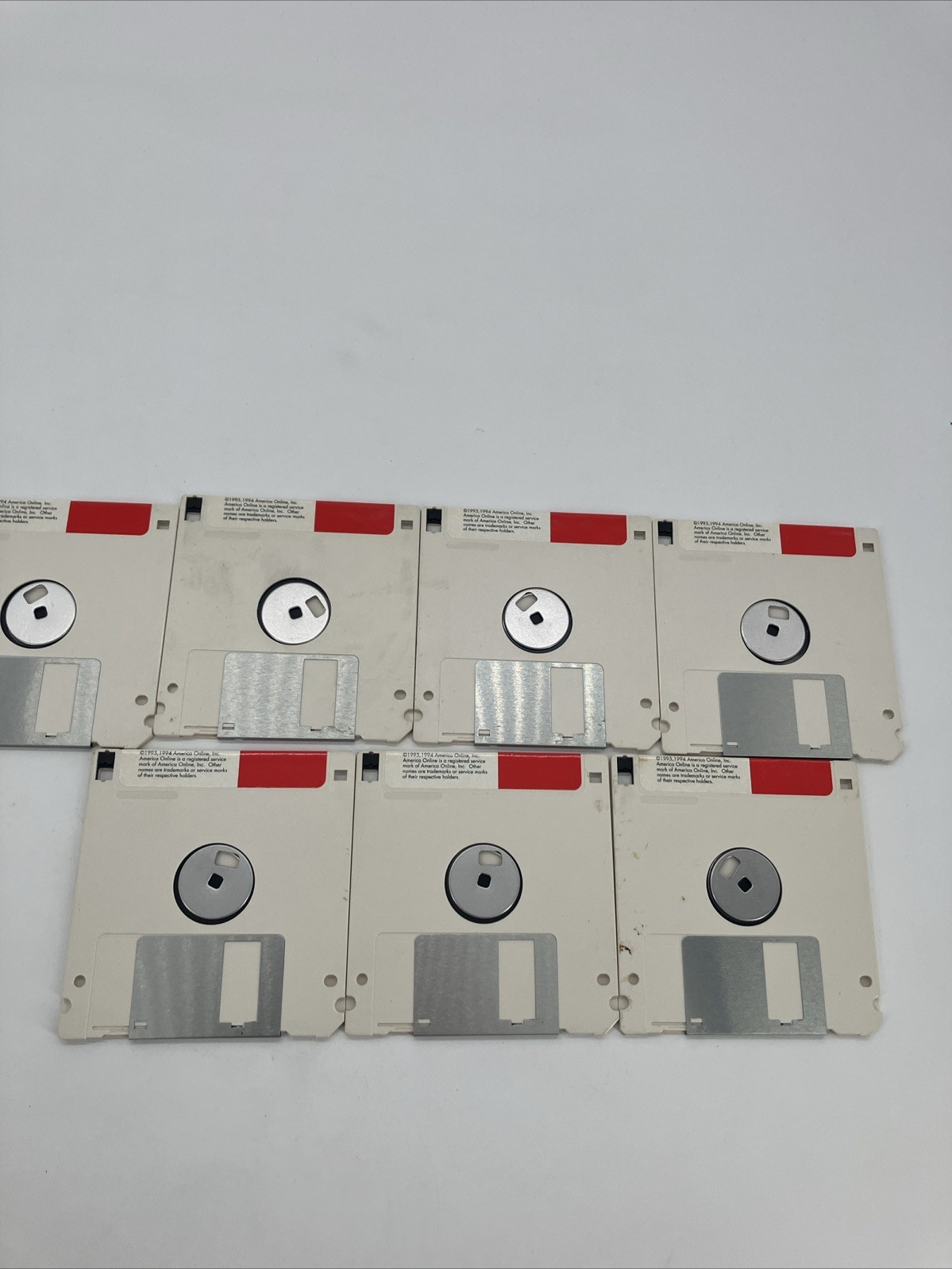 Vintage America Online AOL (7) Floppy Disks 2.5” For Windows