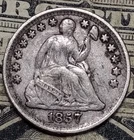 1857 Seated Liberty Half Dime