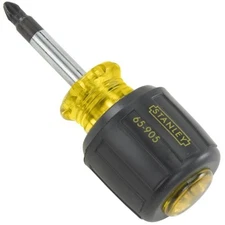 Stanley Hand Tools 2-Point Grip Phillips Tip Stubby Screwdriver 65-905