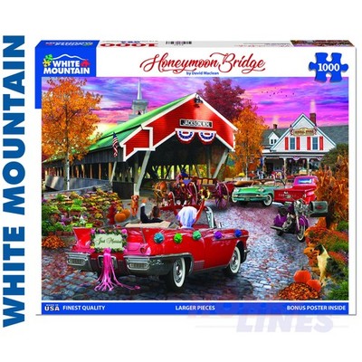 HONEYMOON BRIDGE 1000 Teile Super Deluxe Puzzle WHITE MOUNTAIN 1747